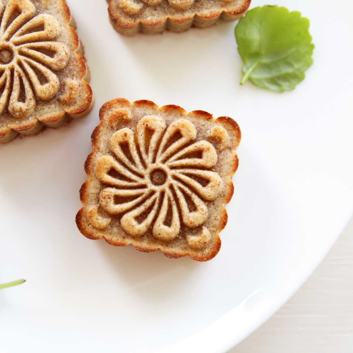 Baked Almond Flour Mooncakes with Easy Cheesecake Filling - almond flour mooncakes