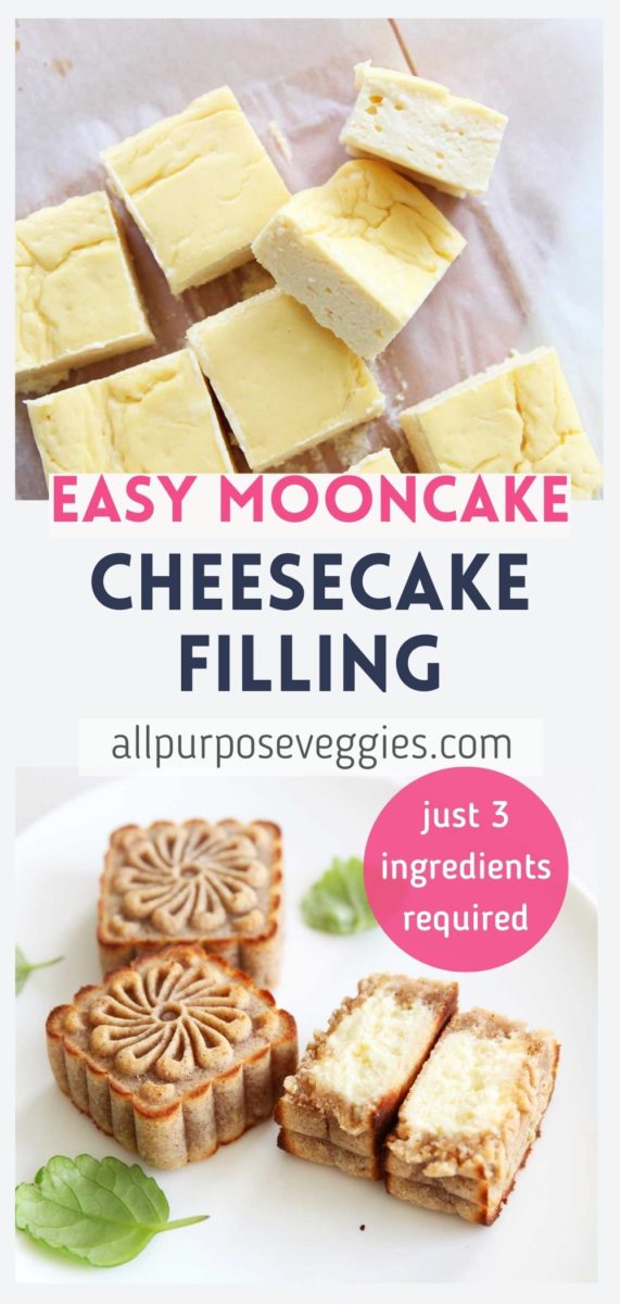 How to Make Easy Cheesecake Filling for Mooncakes and Mochi (Just 3 Ingredients!) - easy cheesecake filling