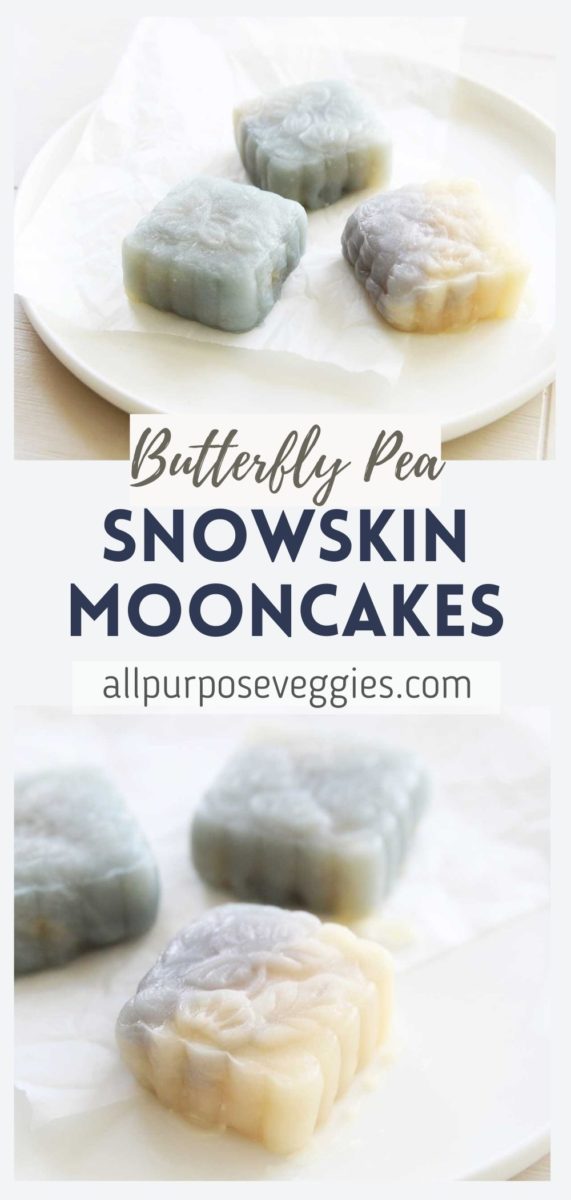 pin snowskin blue butterfly pea mooncakes