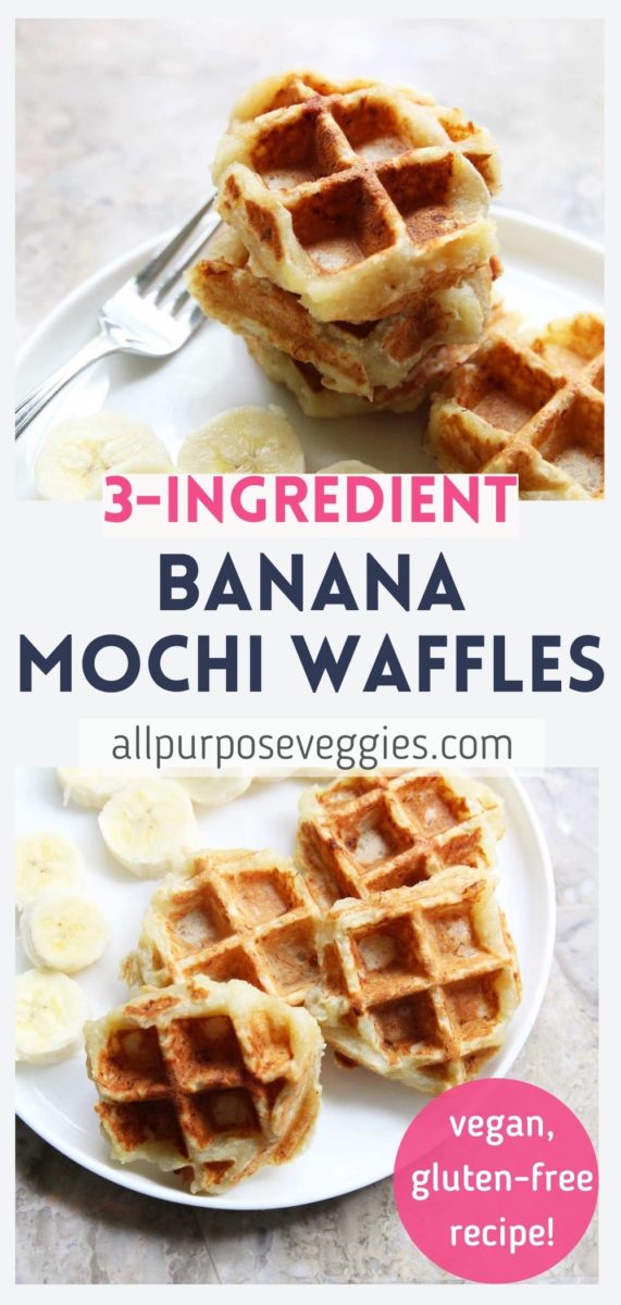 3-Ingredient Banana Mochi Waffles “Moffle”