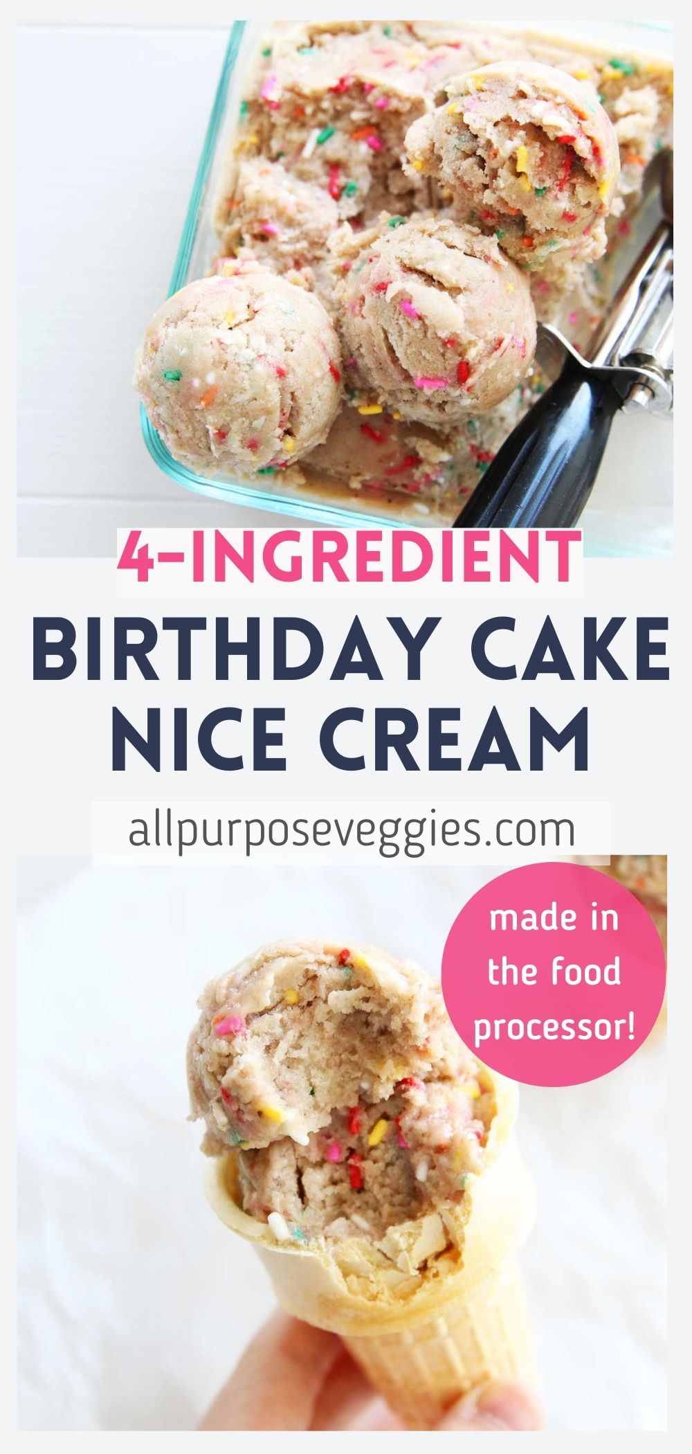 Confetti Birthday Cake Nice Cream Recipe