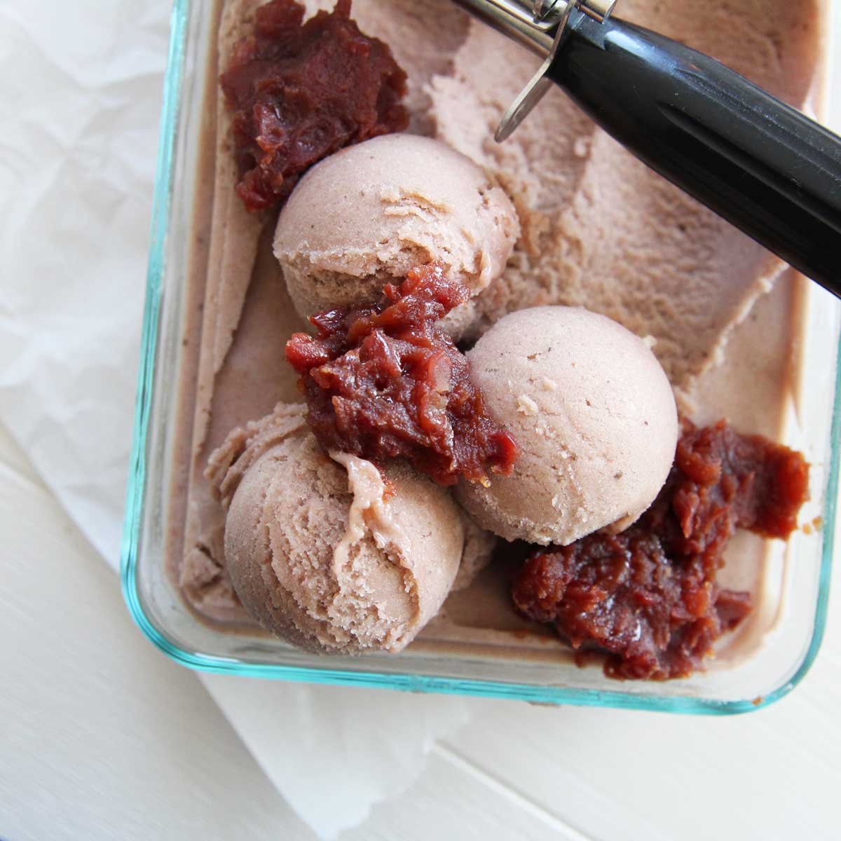 Easy 3-Ingredient Adzuki Red Bean Ice Cream Recipe - Banana Chocolate Mochi