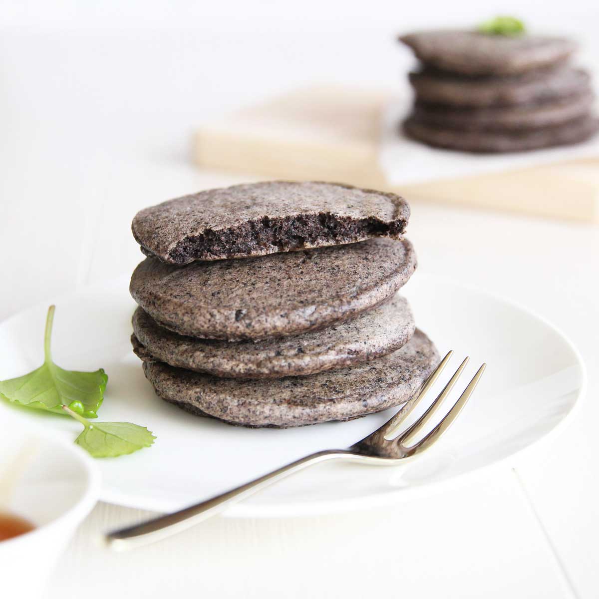 Homemade Black Sesame Mochi Pancakes Recipe - Black Sesame Mochi Pancakes