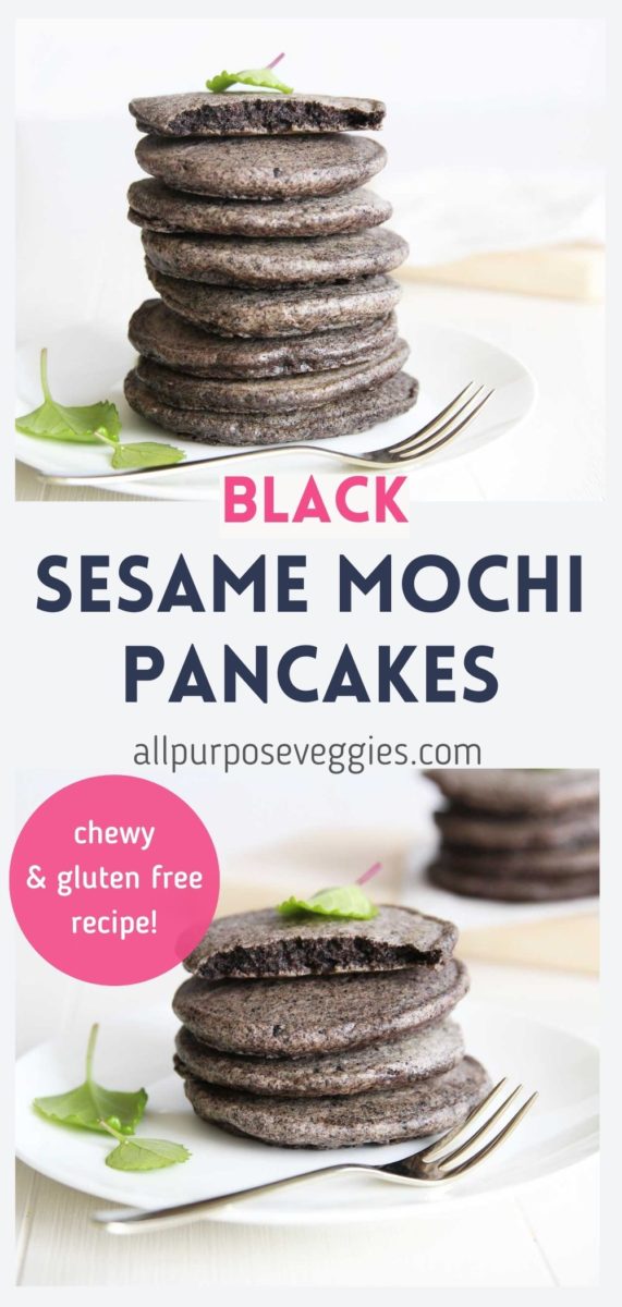 pin image Gluten Free Black Sesame Mochi Pancakes 11