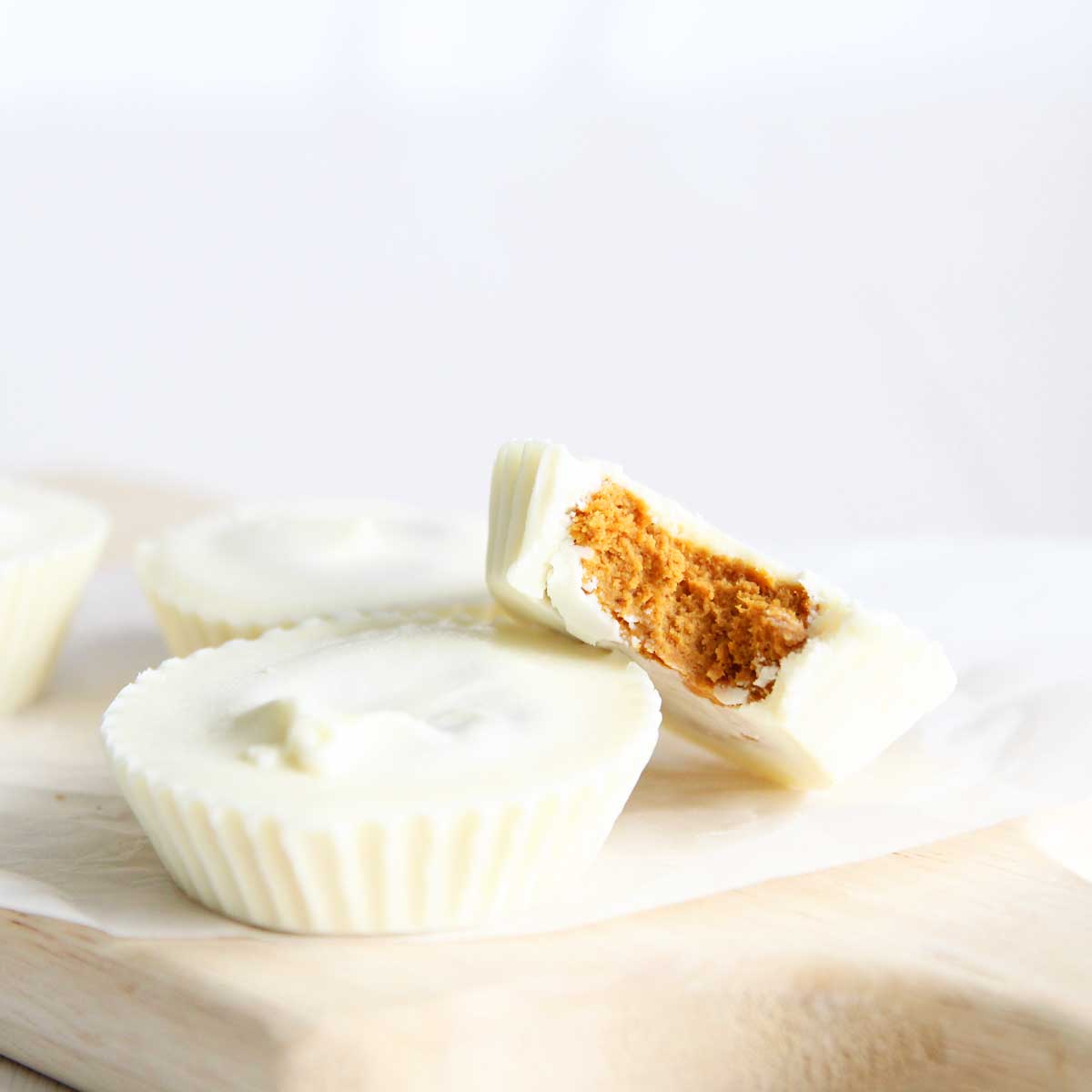 Healthy Pumpkin Spice Peanut Butter Cups Recipe made with PB Powder - keto snickers