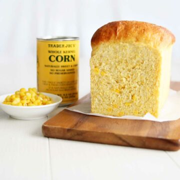 yeasted cornbread recipe - vegan sandwich bread with canned corn
