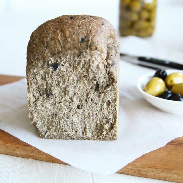 easy Vegan Black Olive Yeast Bread Loaf Recipe