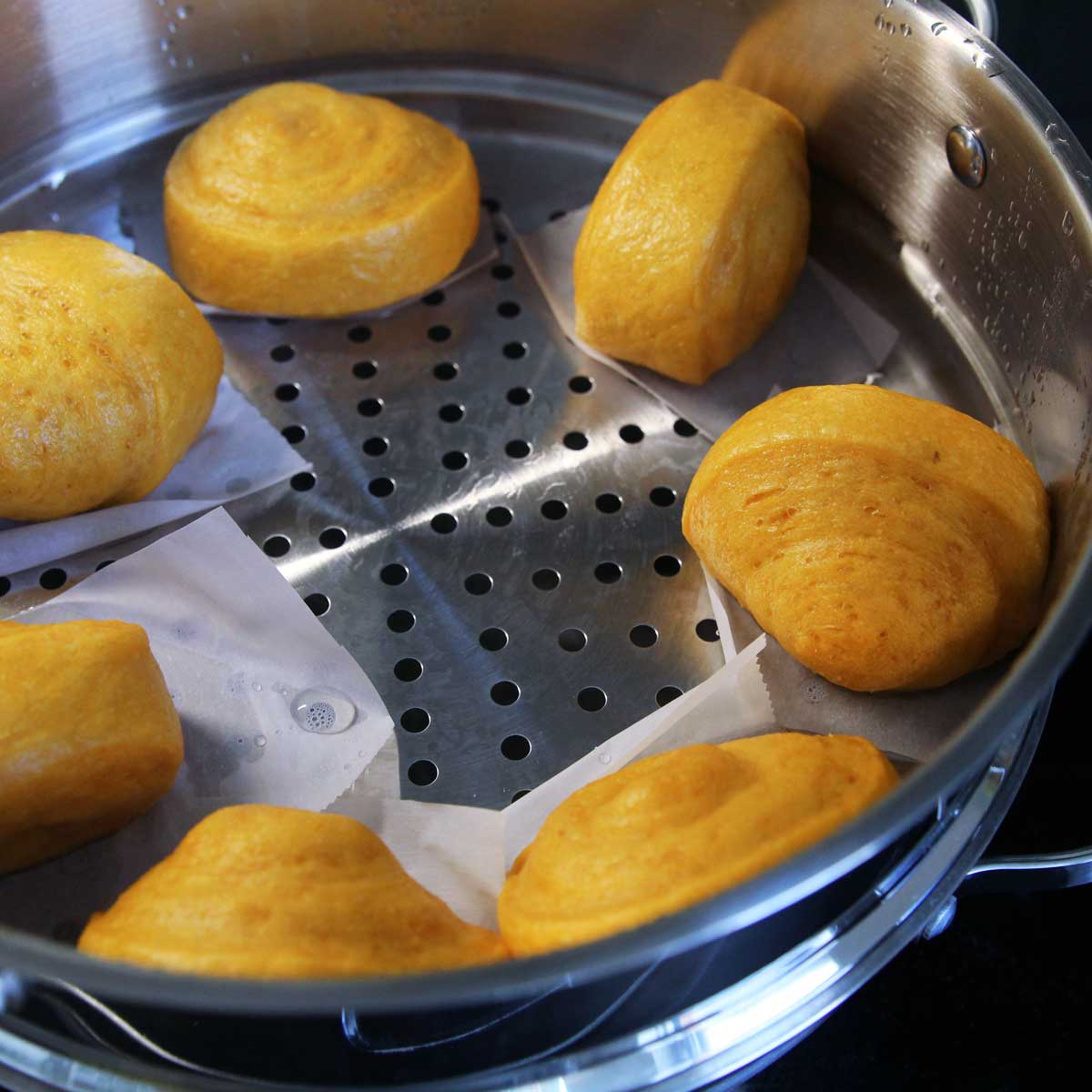 Sweet Potato Mantou Recipe (Healthy, Vegan Steamed Buns) - Sweet Potato Mantou