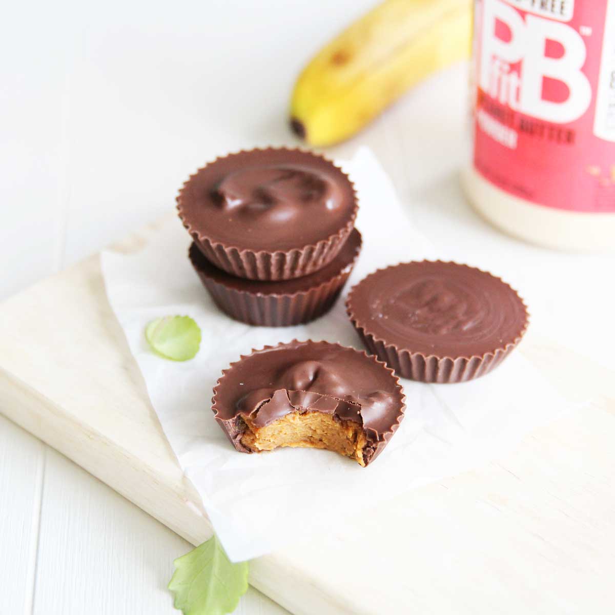 Homemade PB Fit Peanut Butter Cups Recipe (Healthy, Vegan & Sugar Free) - PB Fit Nice Cream