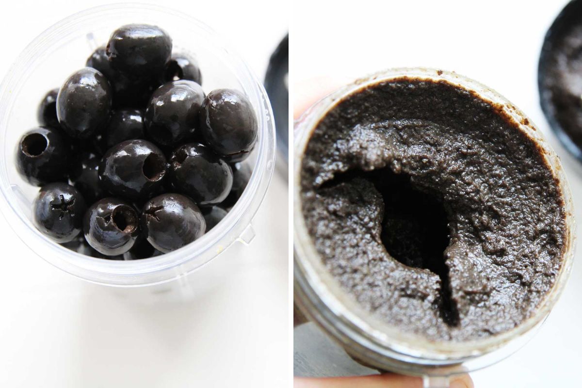how to puree black olives in a mini blender - All Purpose Veggies collage