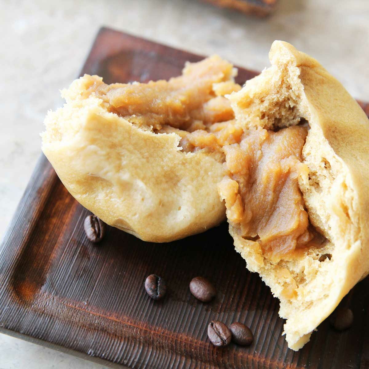 Easy Coffee & Almond Milk Steamed Buns with Creamy Coffee Paste Filling