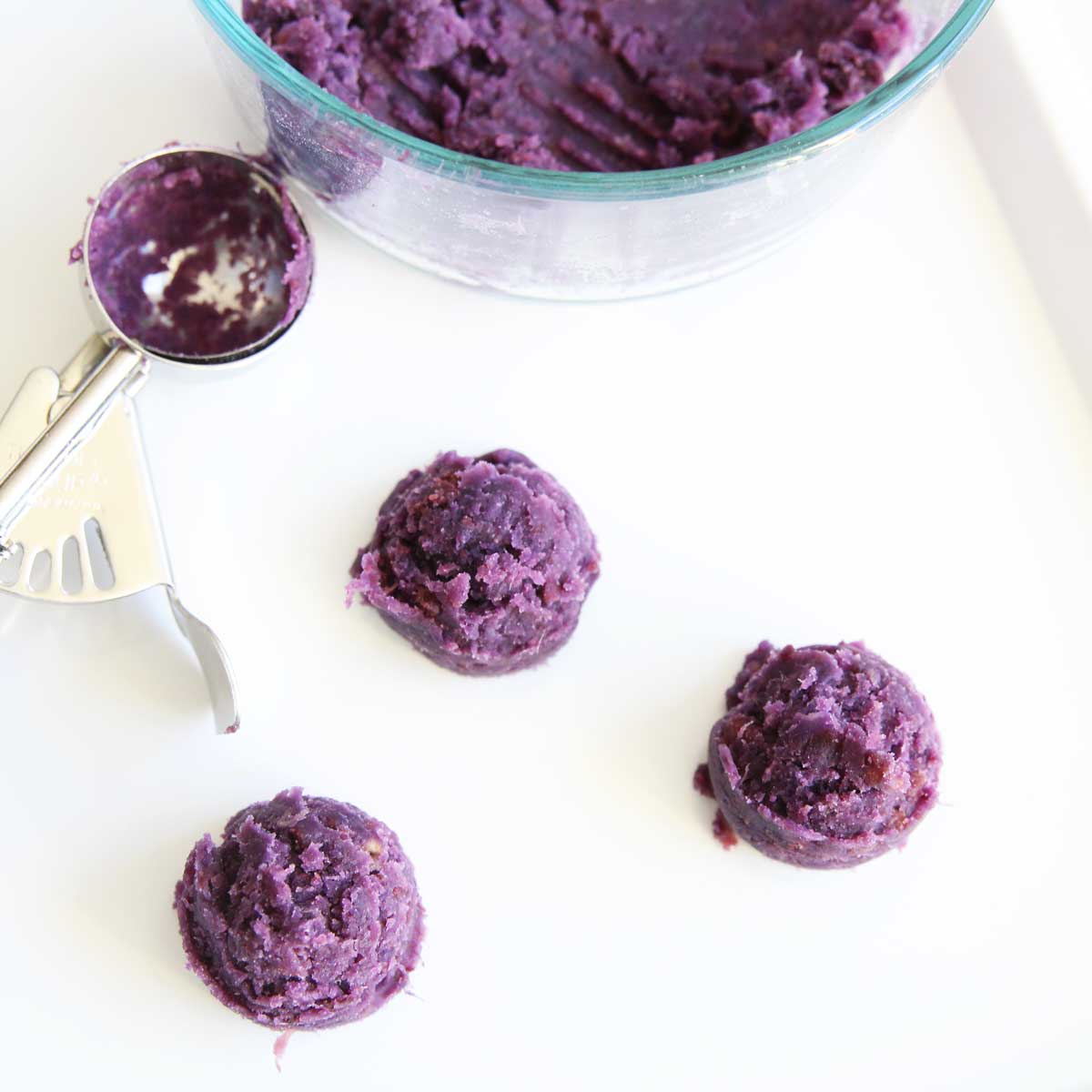 filling - purple sweet potato paste