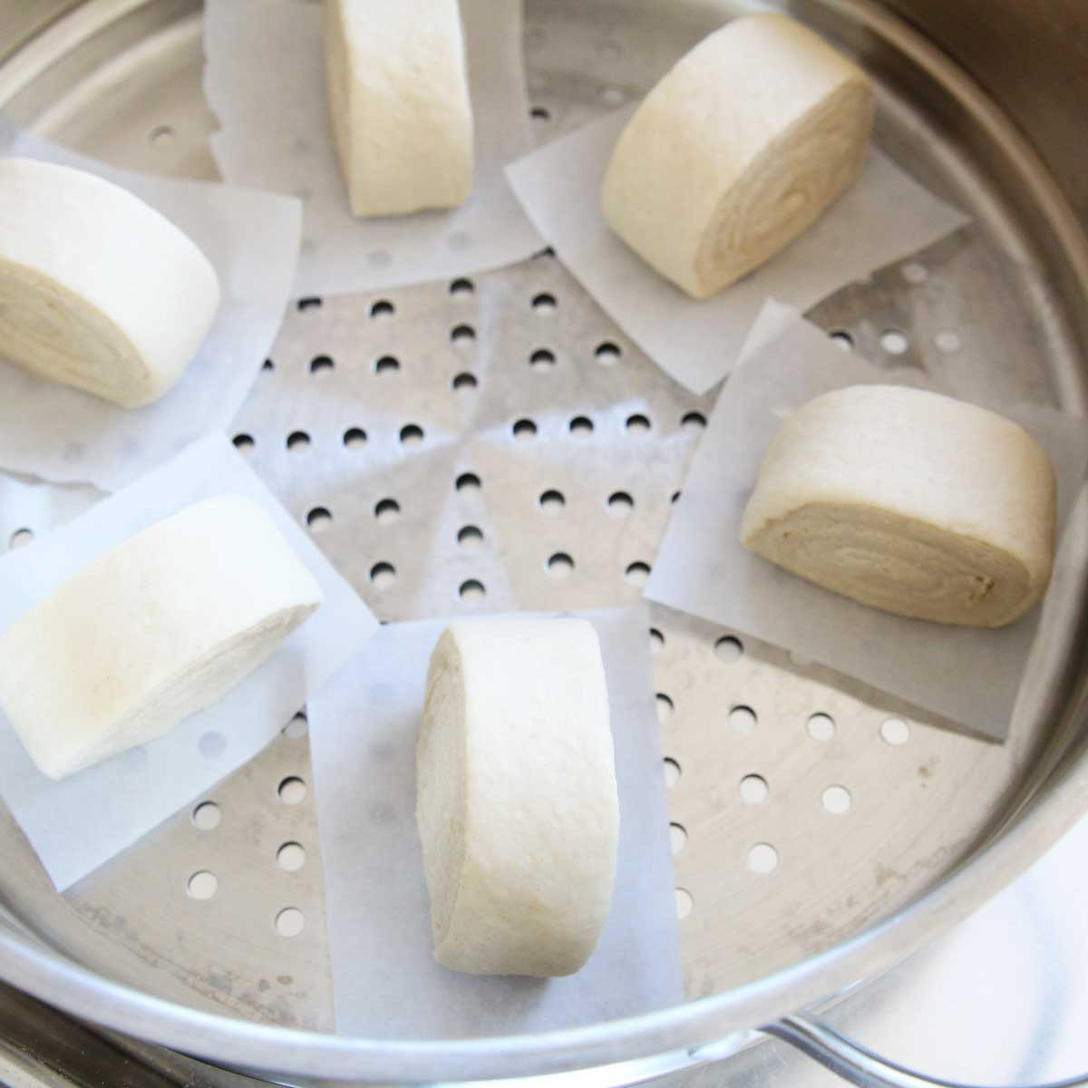 Healthy Tofu Mantou (Chinese Style Yeasted Steamed Bread) - tofu mantou