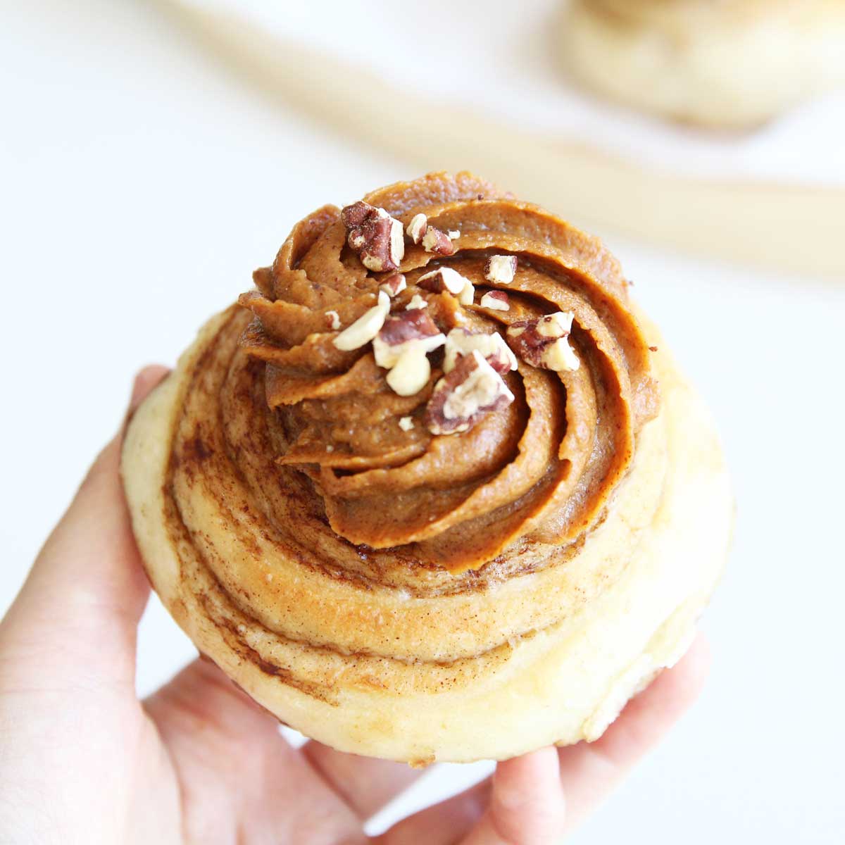 Healthy Vegan Almond Butter Frosting Made With Sweet Potatoes - Caramel Apple Dip