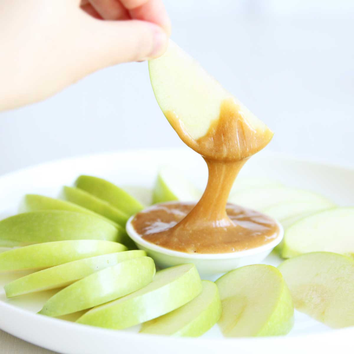 How to Make Keto Caramel Apple Dip (Easy, 3-Ingredient Recipe) - Peanut Butter Snow Skin Mooncakes