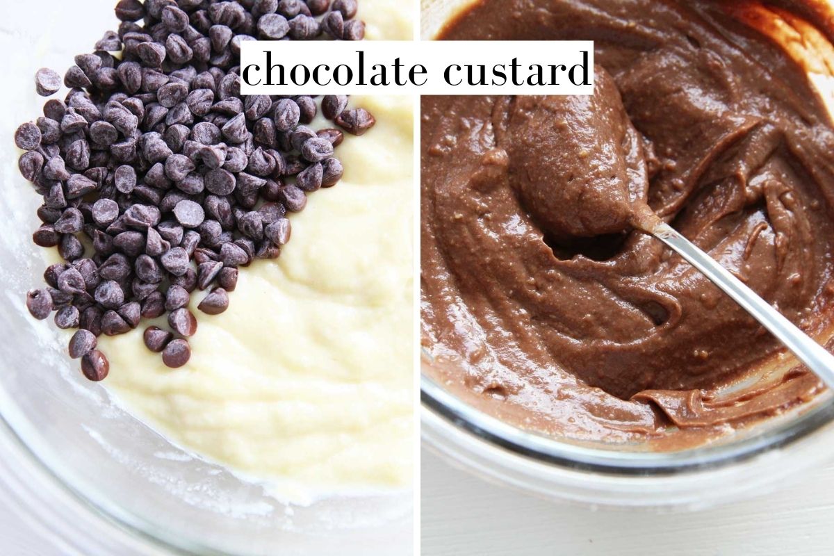 microwave custard variation - chocolate custard
