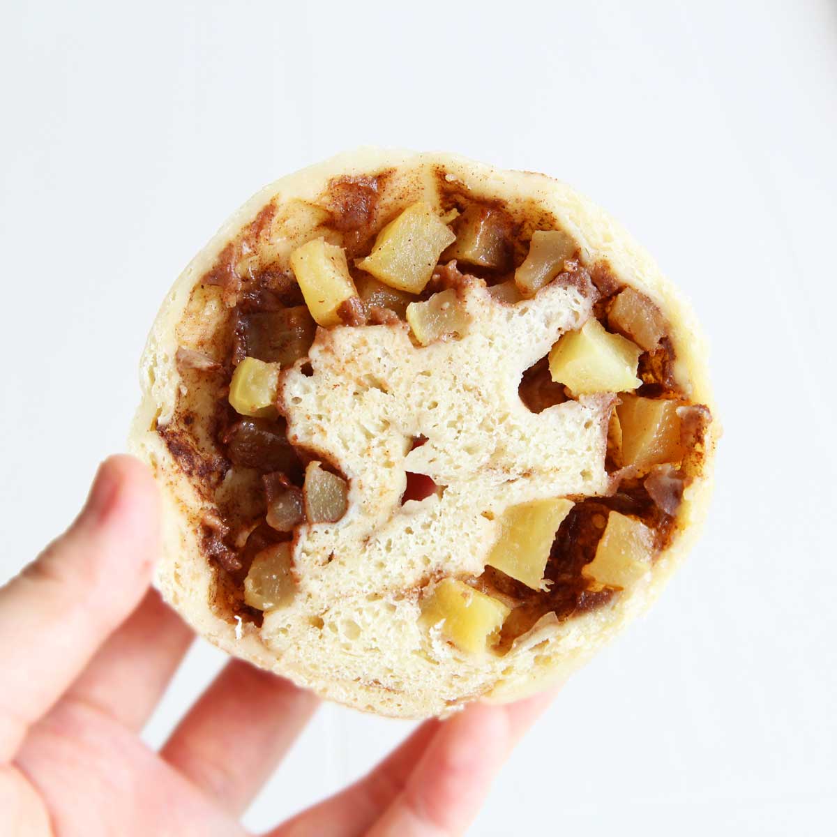 Vegan Apple Pie Stuffed Bagels (A Healthier, Fat-Free Recipe) - Nutella Stuffed Banana
