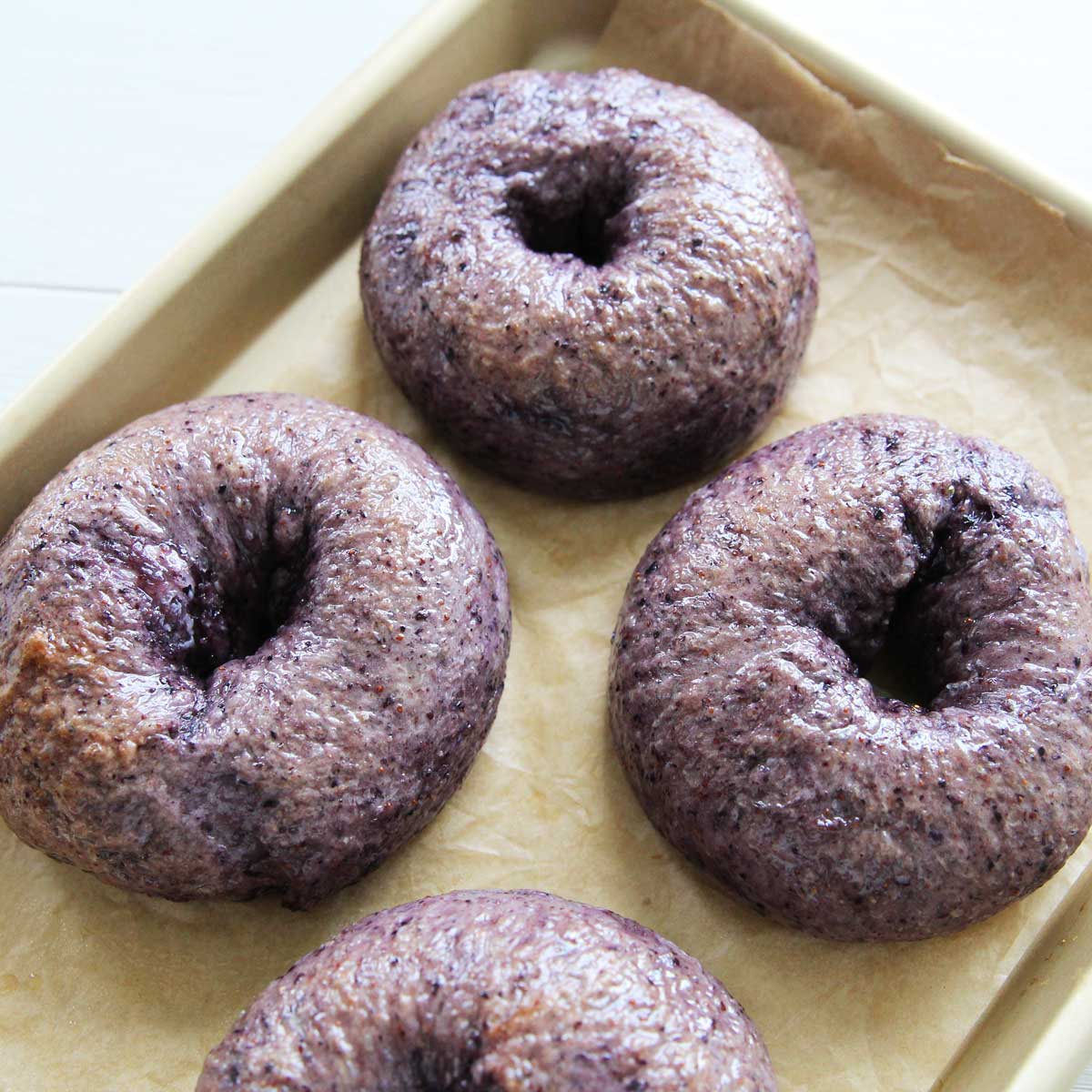 Chocolate Chip Blueberry Bagels (Easy, Cream Cheese Stuffed Bagel Recipe) - bagels