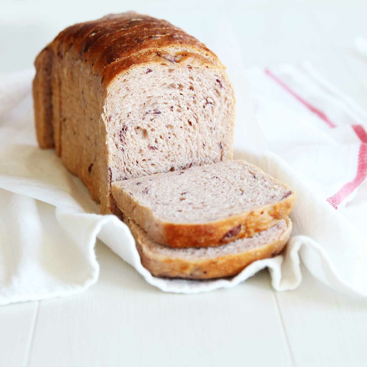 Cranberry Yeast Bread Loaf (An Easy, Vegan Recipe w/ Canned Cranberry Sauce) - cranberry yeast bread