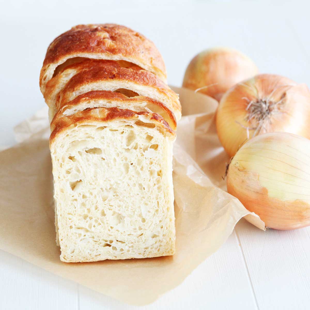 Savory Onion Bread Loaf (Vegan Recipe made with Fresh Chopped Onions) - cornbread bagels