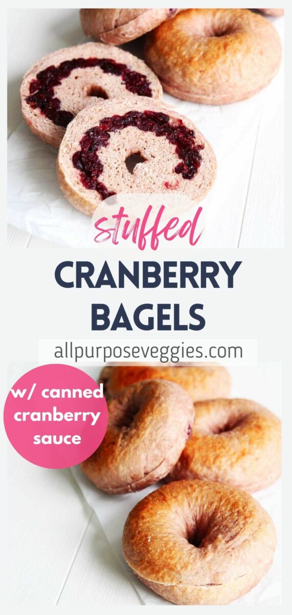 pin image - How To Make Stuffed Cranberry Bagels With Canned Cranberry Sauce