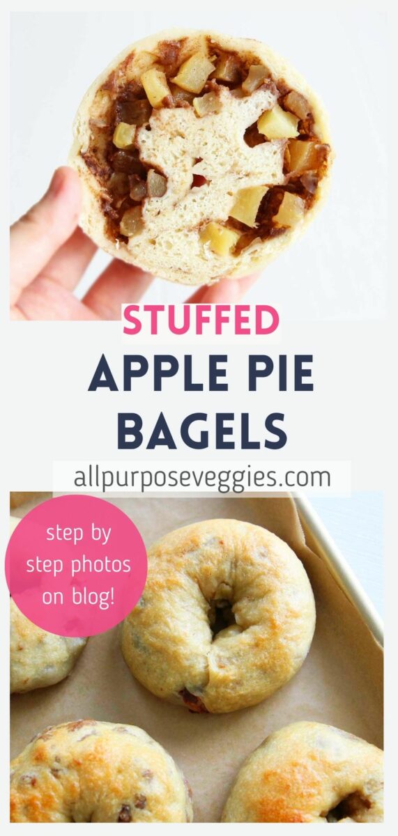 pin image - apv applesauce bagel recipe with vegan apple pie filling