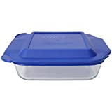 equipment image - Pyrex 8" Square Baking Dish with Blue Plastic Lid