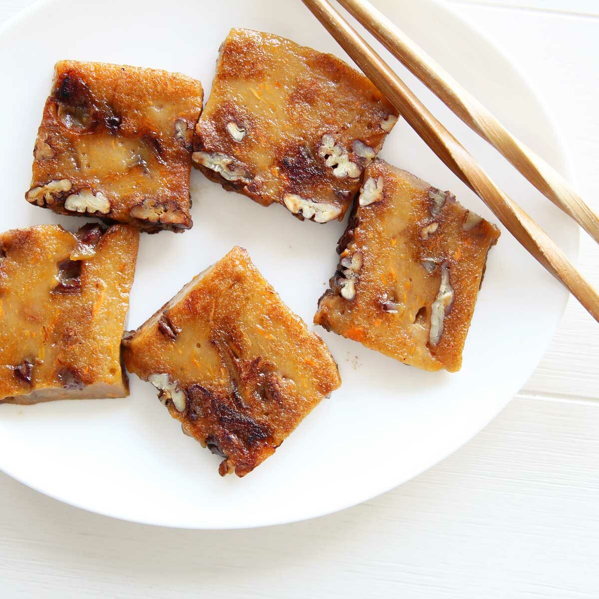 Healthy Sweet Potato Nian Gao (Mochi Cake) Recipe - Sweet Potato Nian Gao