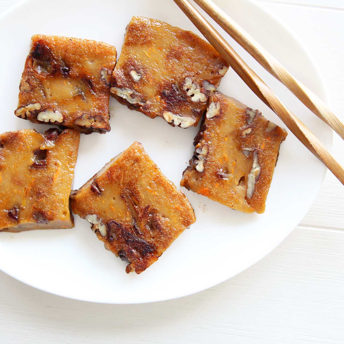 Healthy Sweet Potato Nian Gao (Mochi Cake) Recipe - Peanut Butter Mochi Cake