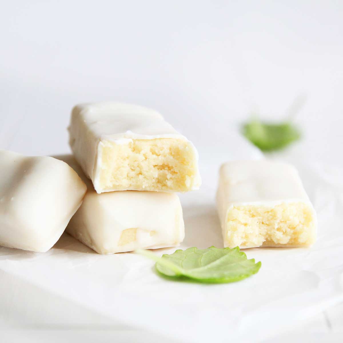 Healthy Homemade Lemon Protein Bars made with Collagen Peptides - Lemon Whipped Cream