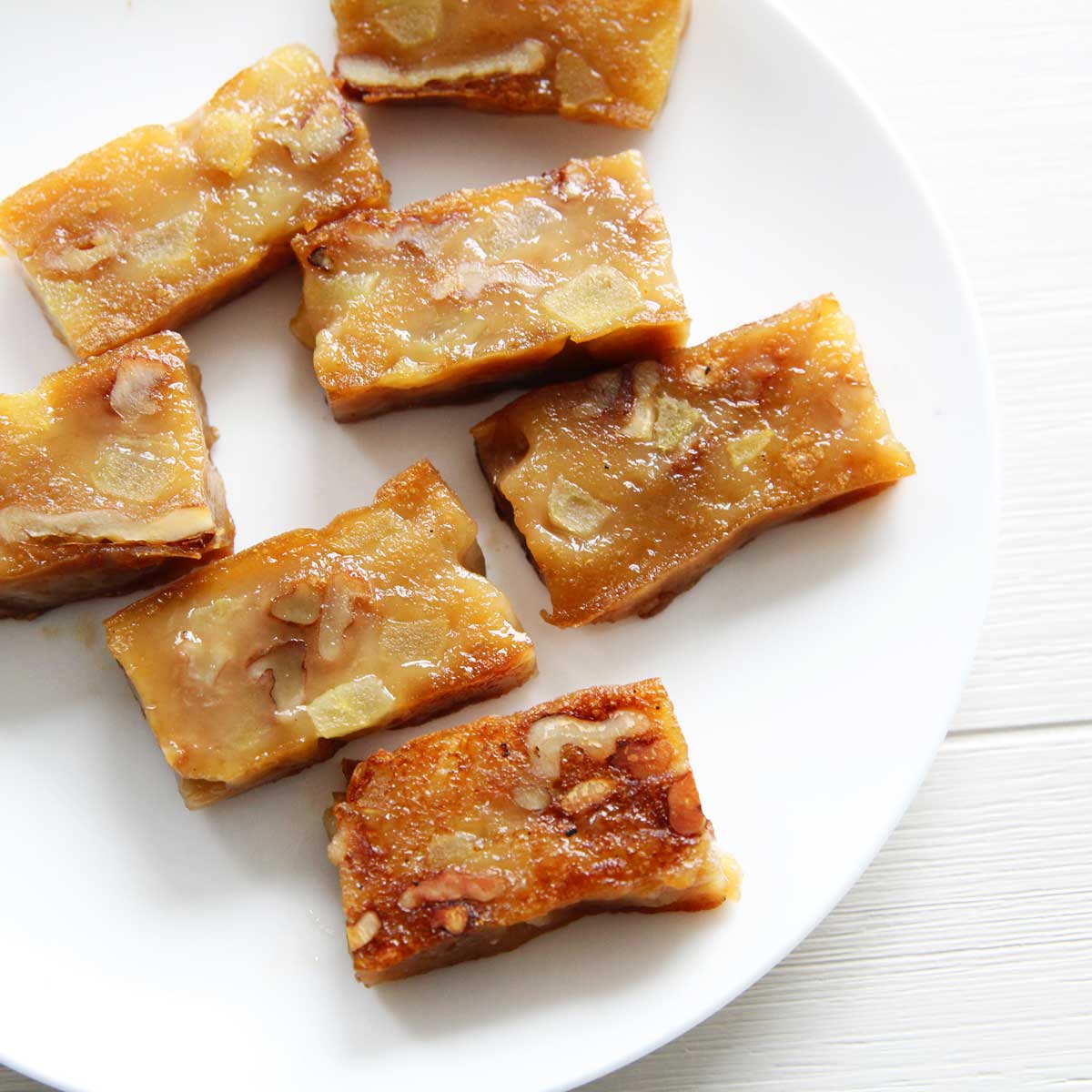 Baked Apple Mochi Cake (Nian Gao) Recipe
