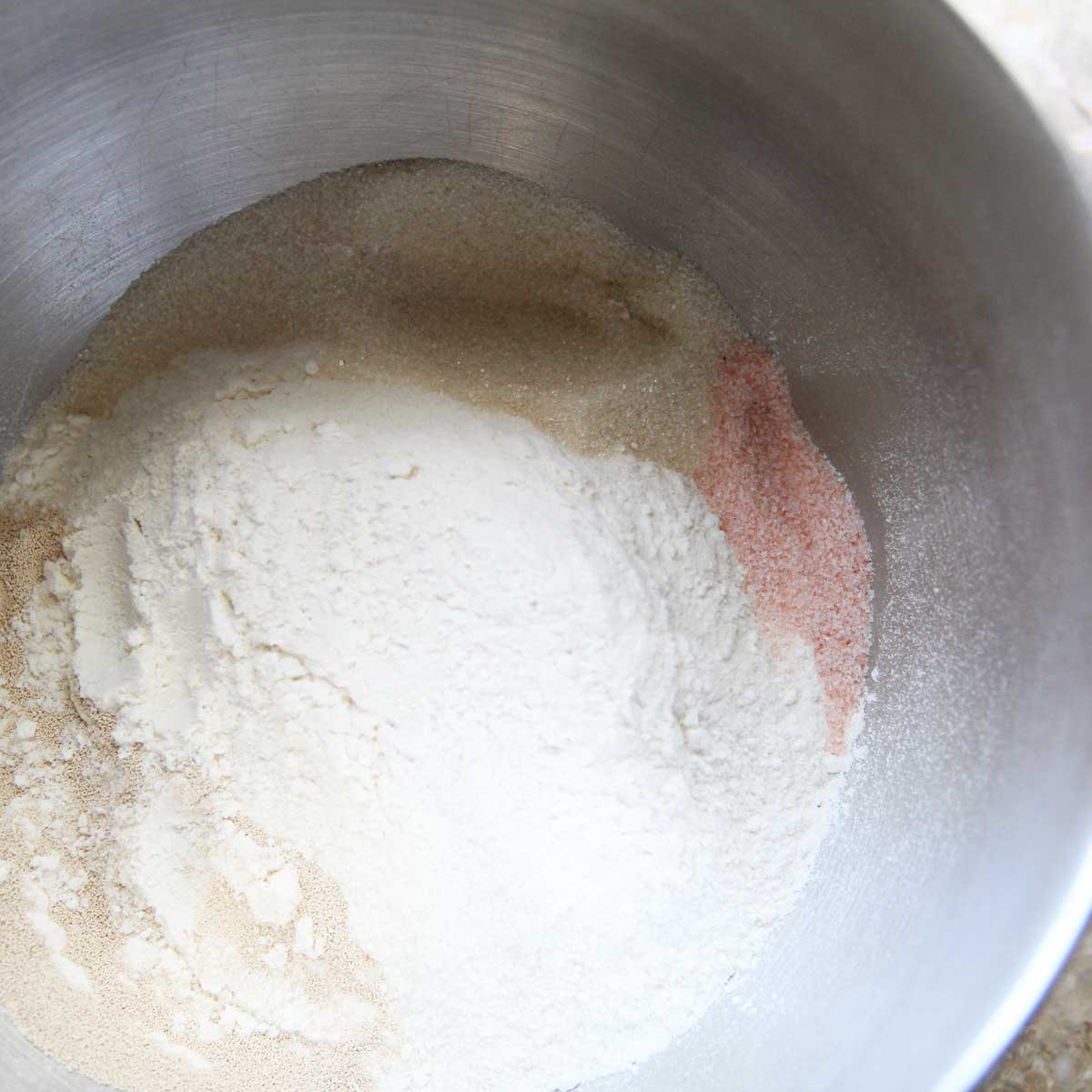 mix all the dry ingredients for yeast bread stand mixer