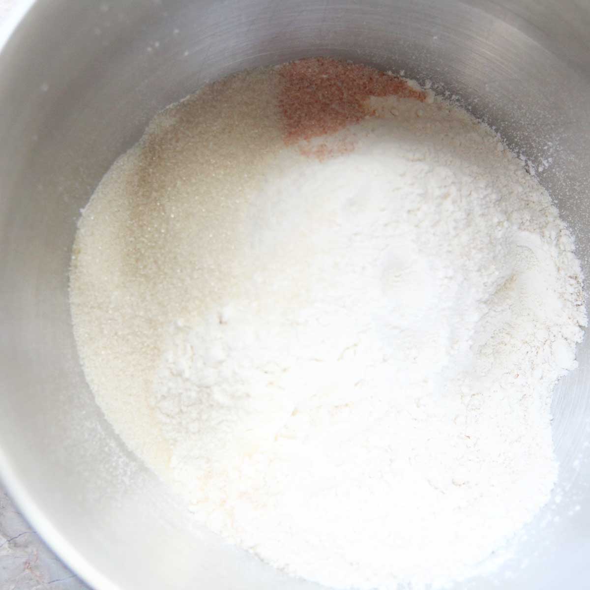 mix all the dry ingredients for yeast bread stand mixer