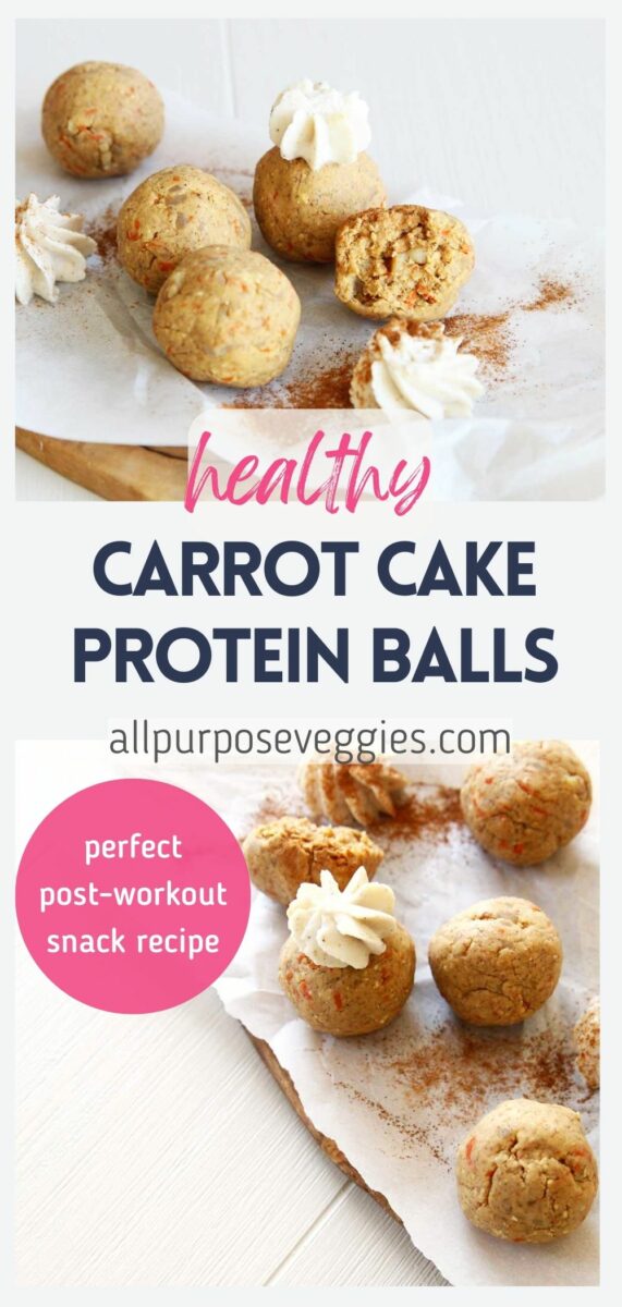 pin image - Cauliflower & Carrot Cake Protein Balls Using Oatmeal
