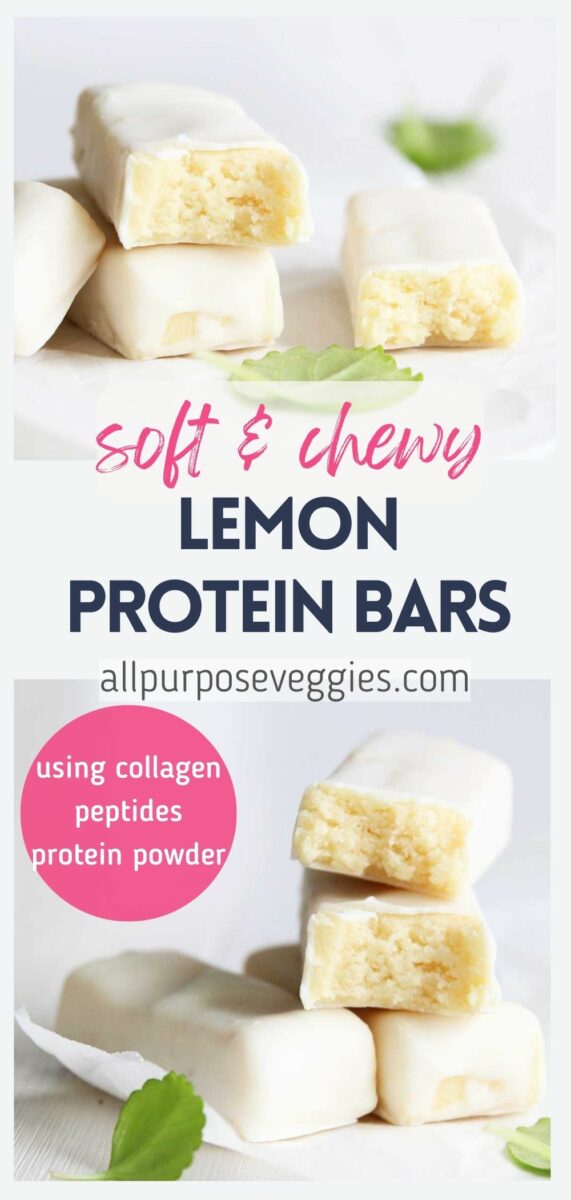 Healthy Homemade Lemon Protein Bars made with Collagen Peptides