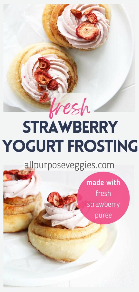 pin image - Healthy Low Fat Strawberry Greek Yogurt Frosting
