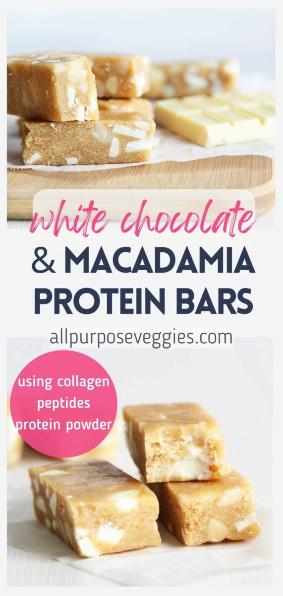 White Chocolate Macadamia Protein Bars Recipe (Collagen Peptides)