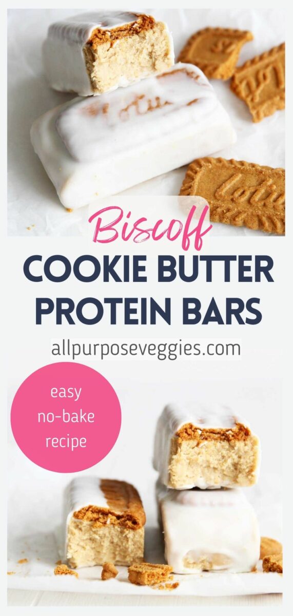 Homemade Biscoff Cookie Butter Protein Bars (Easy, No-Bake Recipe) - Biscoff Cookie Butter Protein Bars