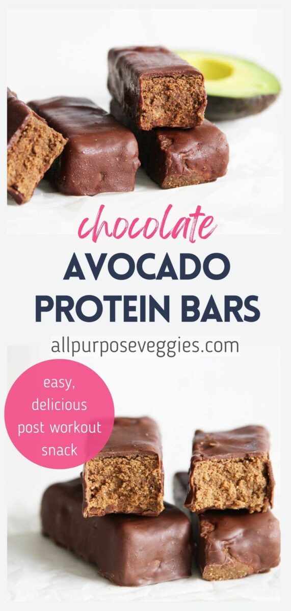 pin image - vegan avocado chocolate protein bars apv
