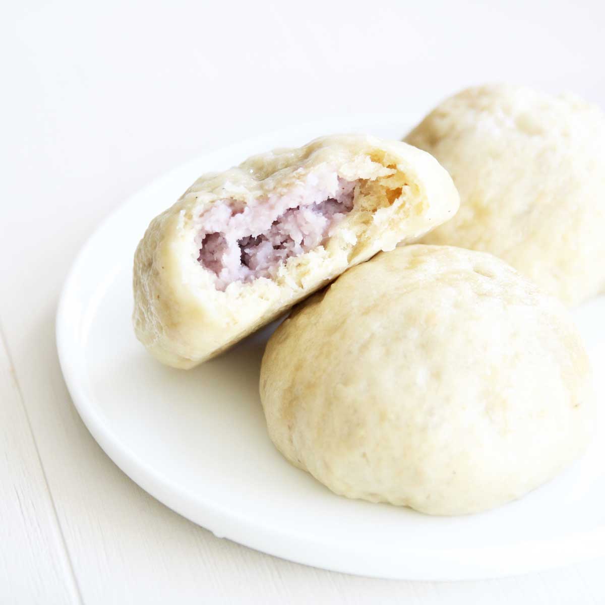 helathy sweet steamed bun filling ideas - taro paste