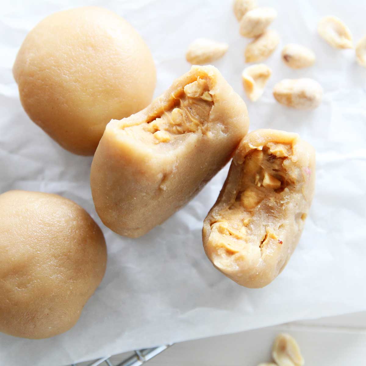 Chinese-Styled Peanut Butter Mochi Made in the Microwave - Peanut Butter Mochi