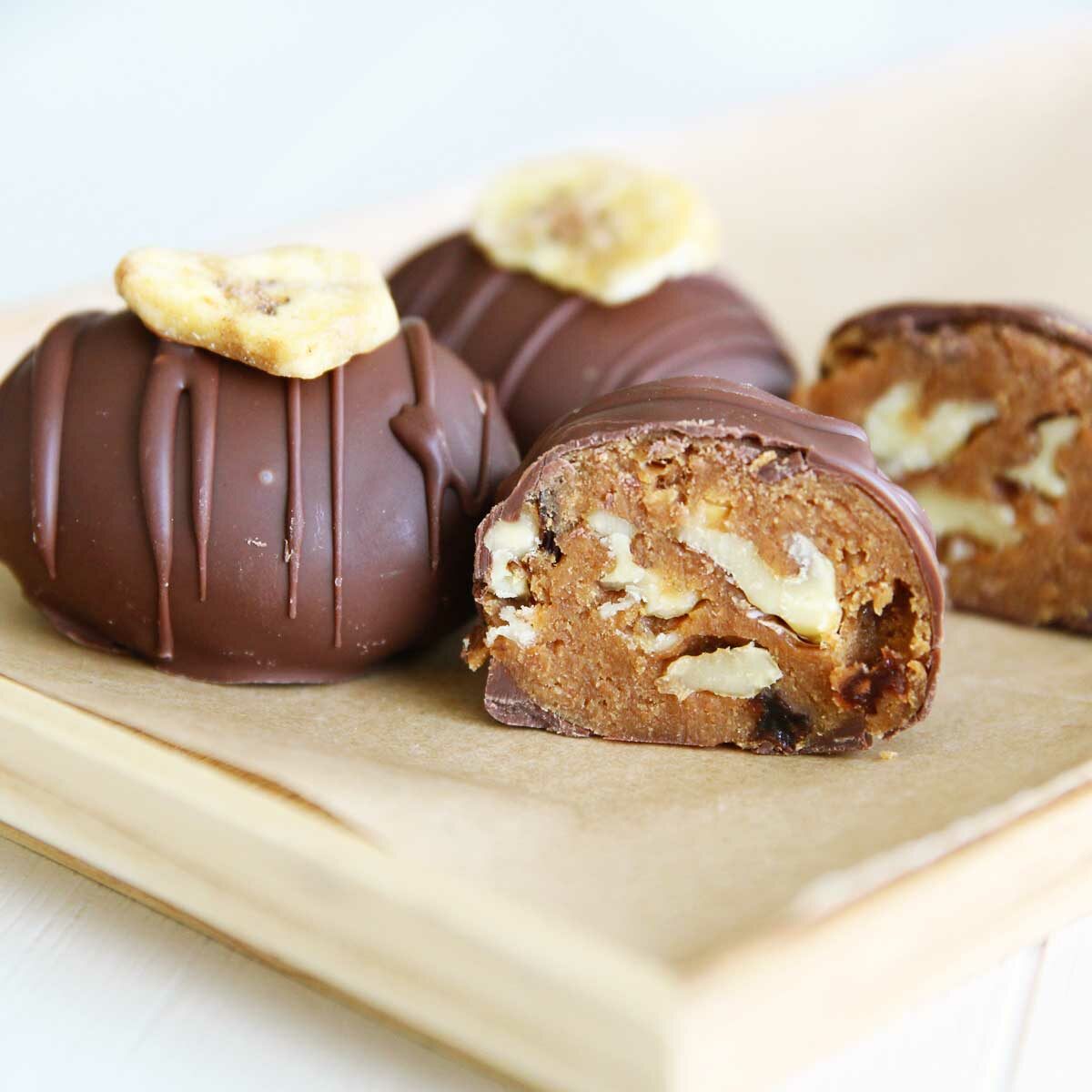 Easy & Delicious Banana Chocolate Easter Eggs Recipe with PB Fit - Only 3 Ingredients! - Banana Chocolate Easter Eggs