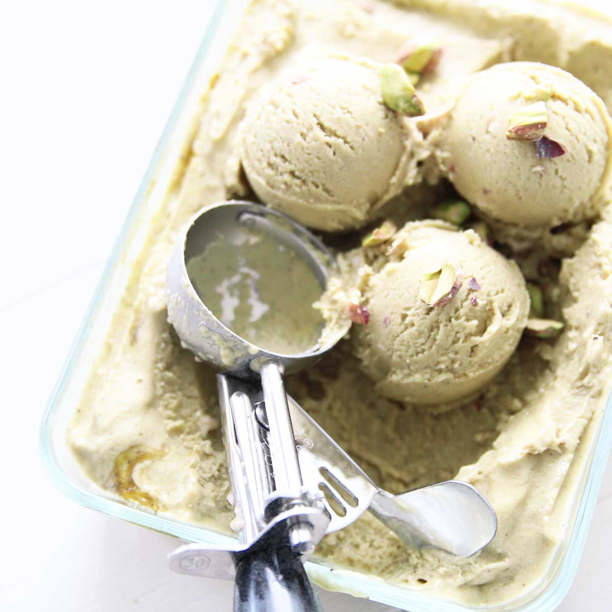 2 Ingredient Vegan Pistachio Nice Cream Recipe (No Dairy!) - Lemon Snow Skin Mooncakes