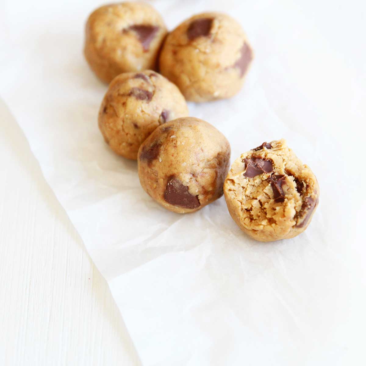 Peanut Butter Cookie Dough Protein Balls (No-Bake, Vegan Recipe with Oats) - Chocolate Protein Balls