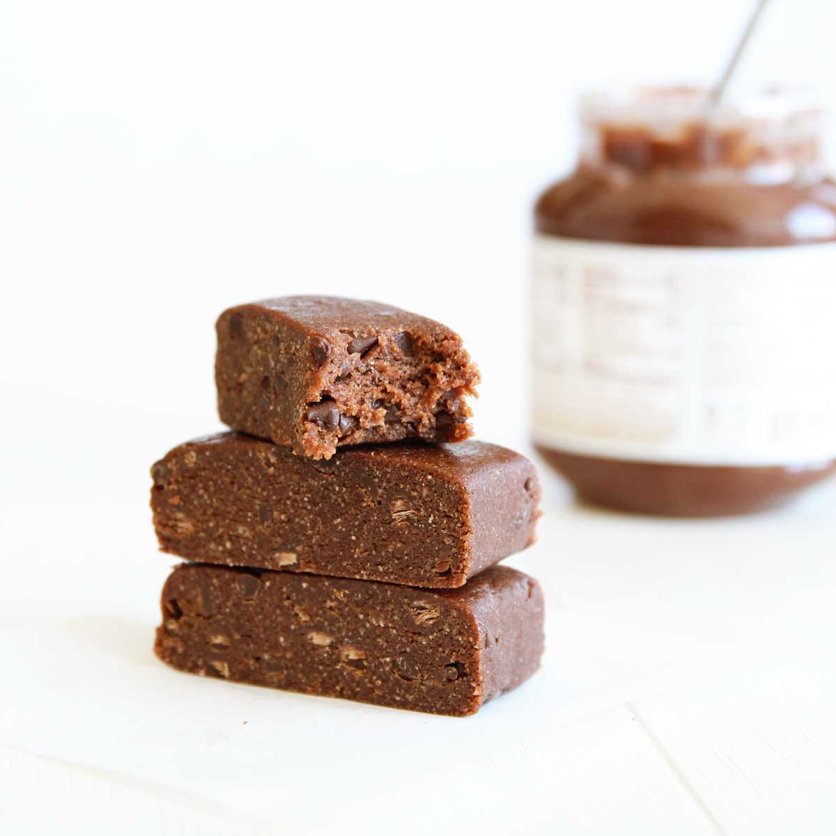 Easy Nutella Protein Bars (with Collagen Peptides Protein Powder) - Sweet Taro Paste