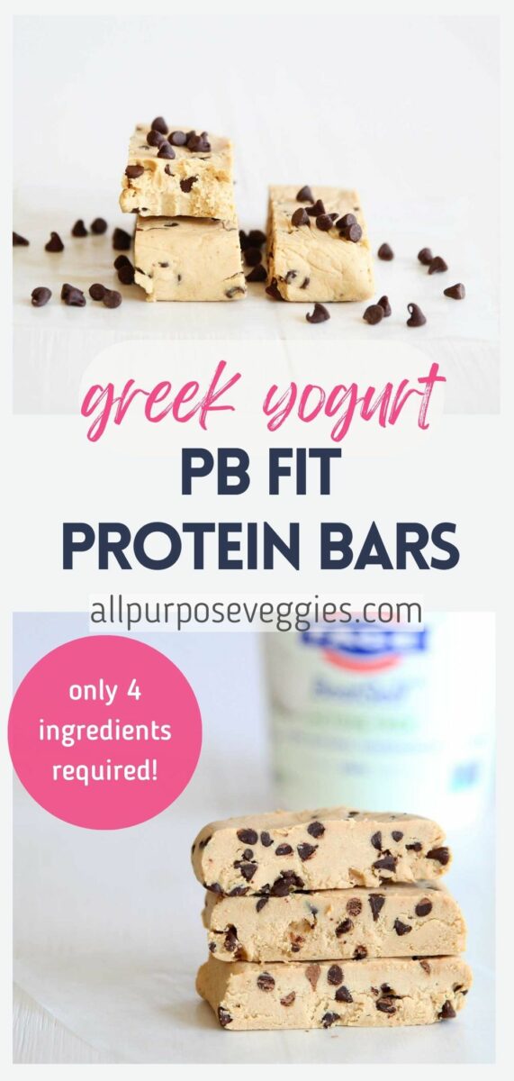 pin image - Greek Yogurt PB Fit Protein Bars Recipe
