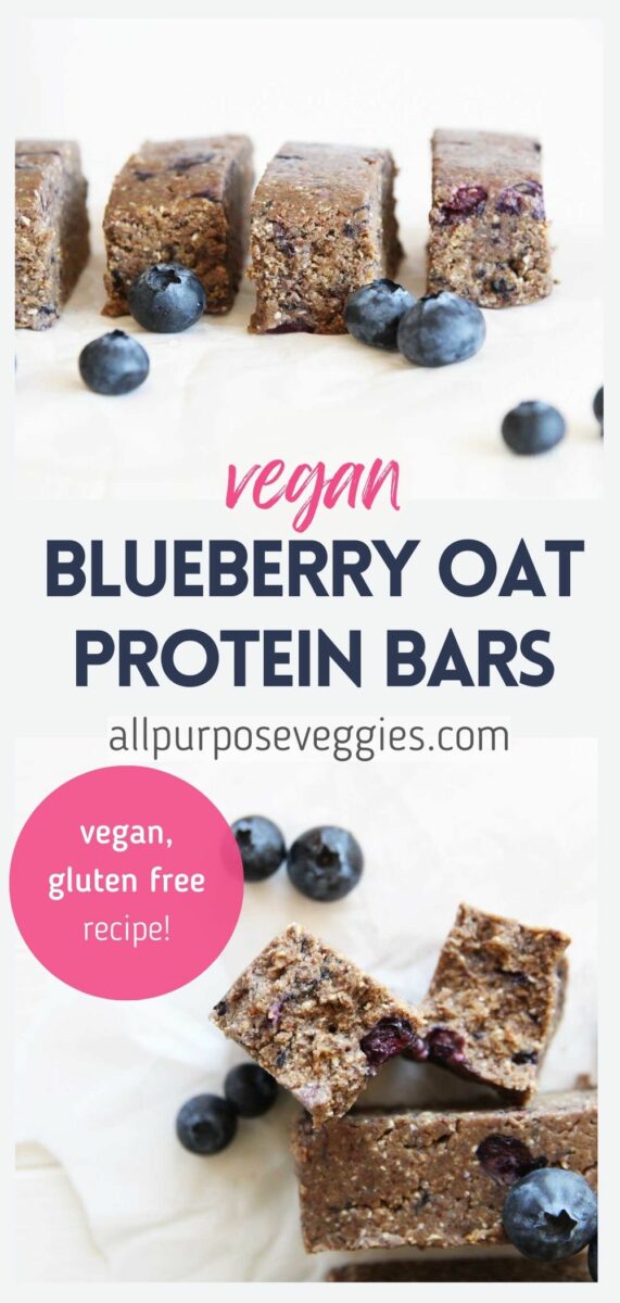 pin image - Homemade Blueberry Oatmeal Protein Bars
