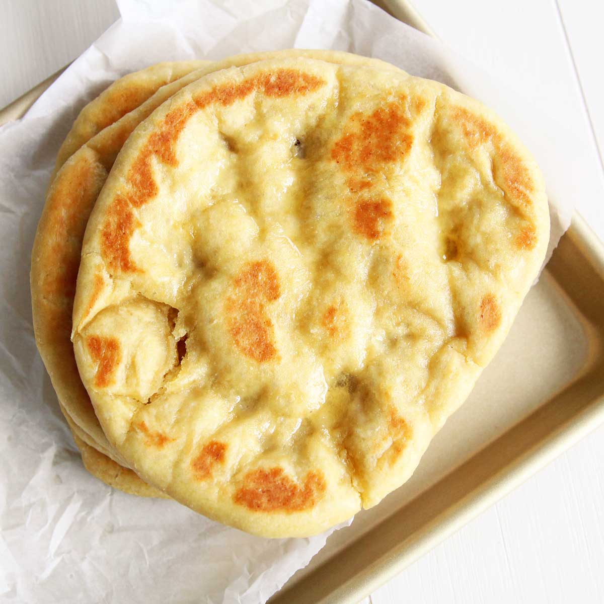 Quick & Easy Okra Flatbread (Naan) Made in the Food Processor - Easy Okra Flatbread