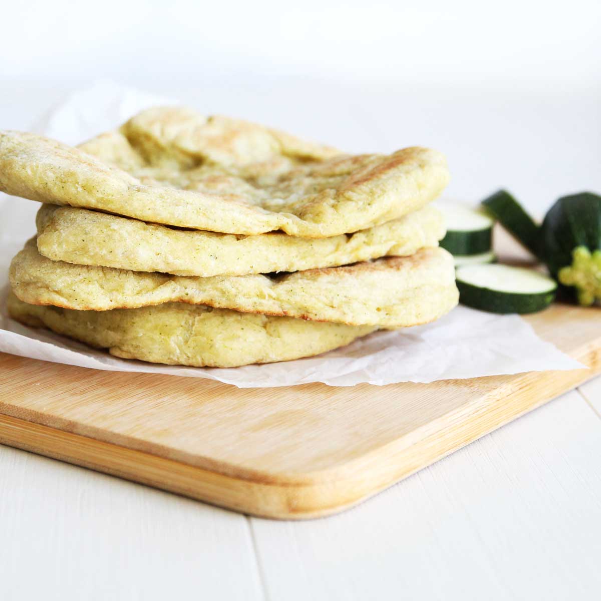 Healthy & Simple Zucchini Flatbread Made in the Food Processor - Sweet Corn Flatbread