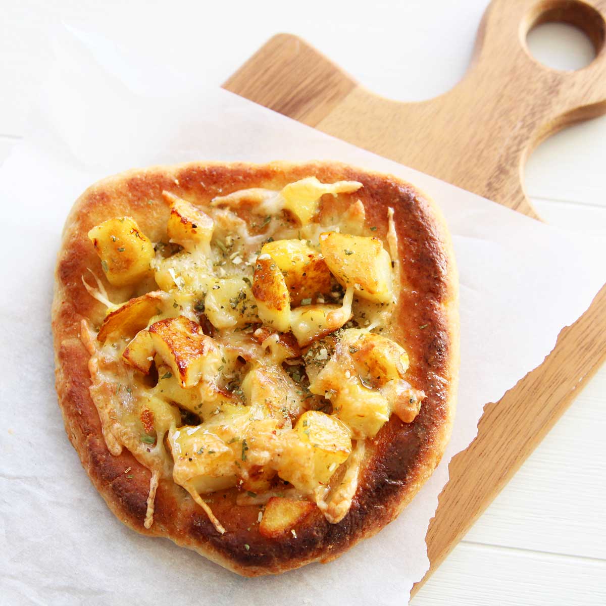 pizza naan ideas and recipes - saffron potatoes